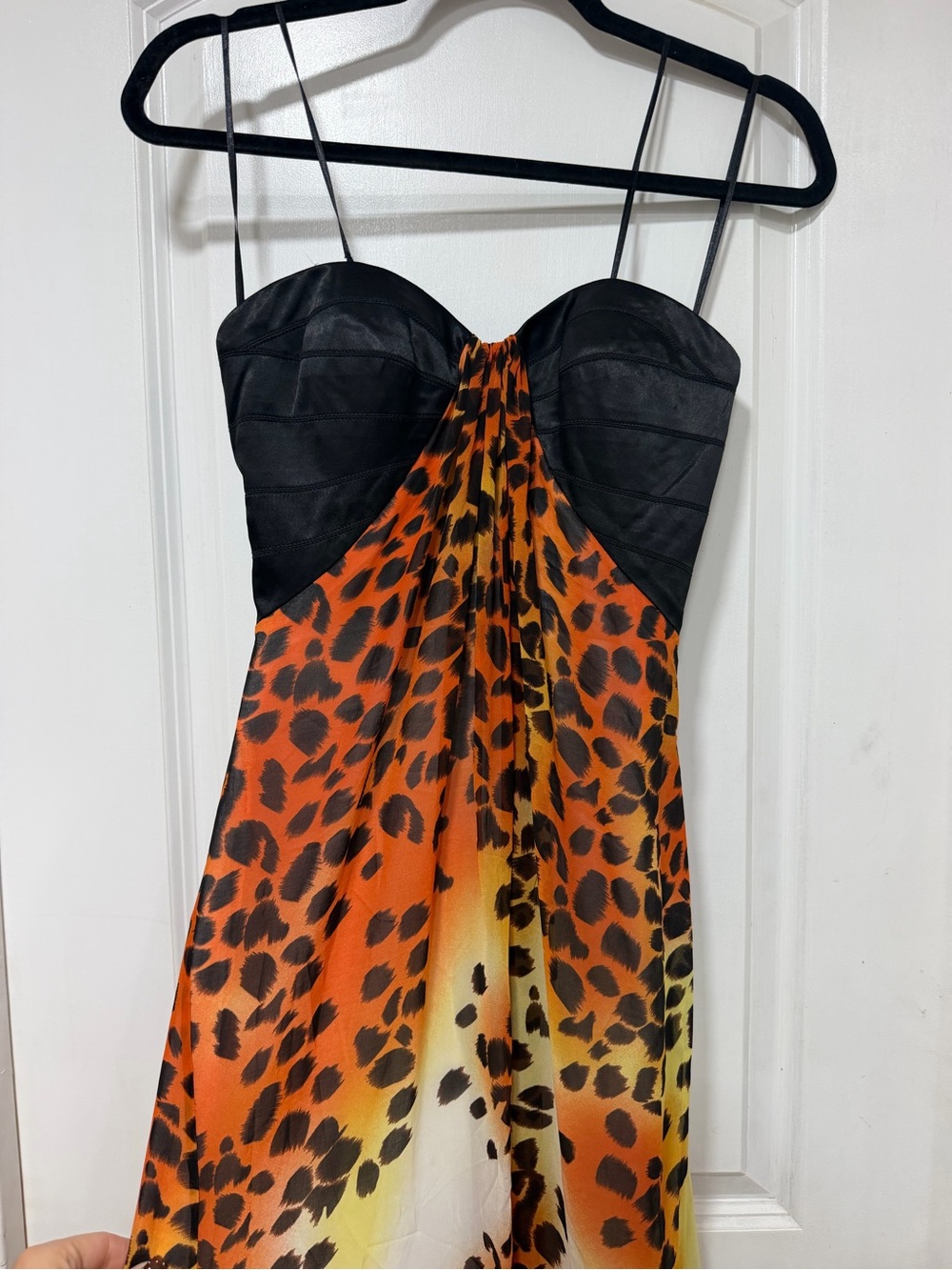 Y2K Cache animal print strapless dress